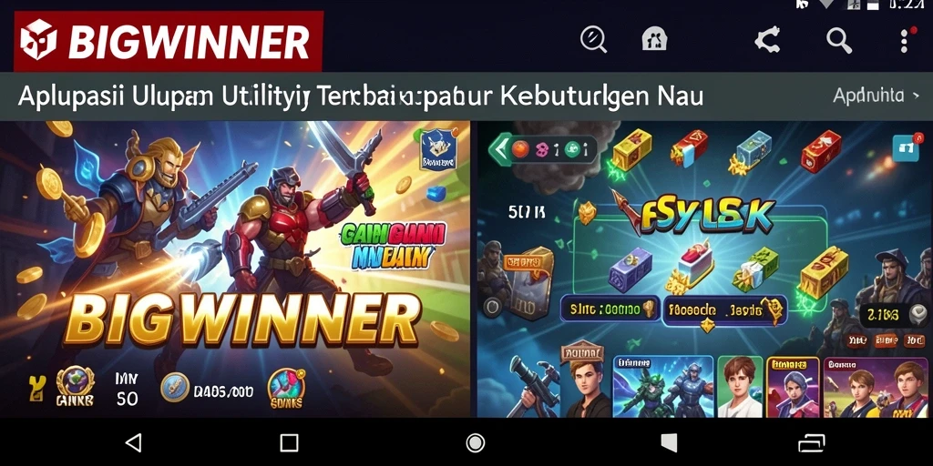 Tampilan antarmuka aplikasi BIGWINNER yang sederhana dan efektif.