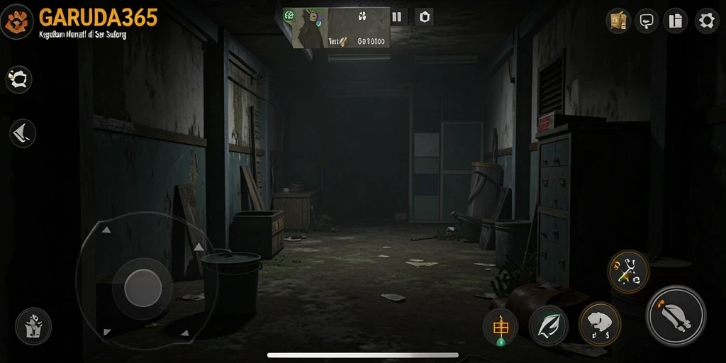 Tampilan menegangkan dari gameplay HOROR GARUDA365.