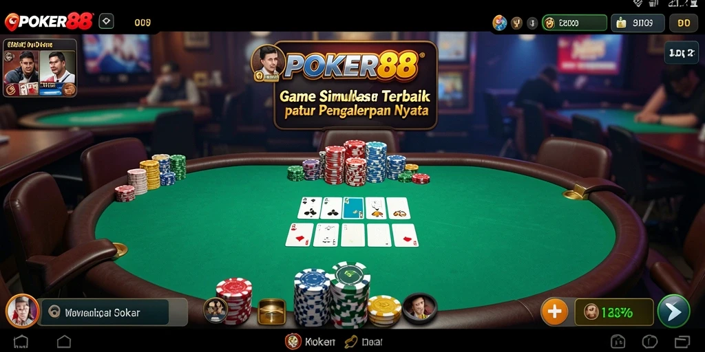 Tampilan gameplay POKER88 yang menarik dan interaktif.