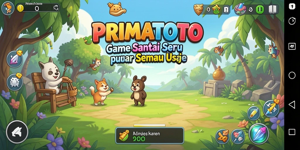 Tampilan gameplay seru dari PRIMATOTO dengan tantangan menarik.