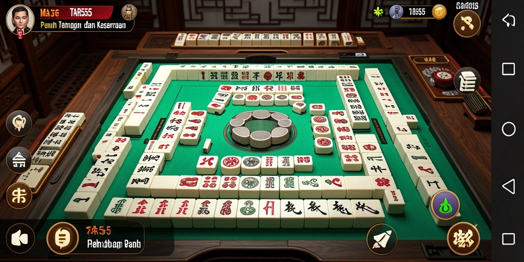 Tampilan gameplay menarik dari TAR555 dengan nuansa Mahjong yang khas.